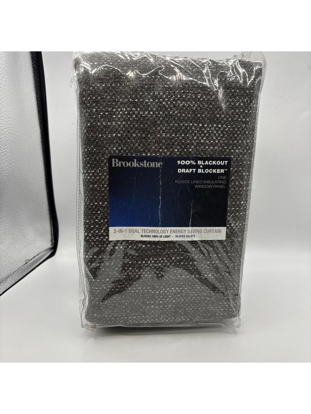 Brookstone Saville Charcoal Grommet 2 Panel curtain 50 x 108